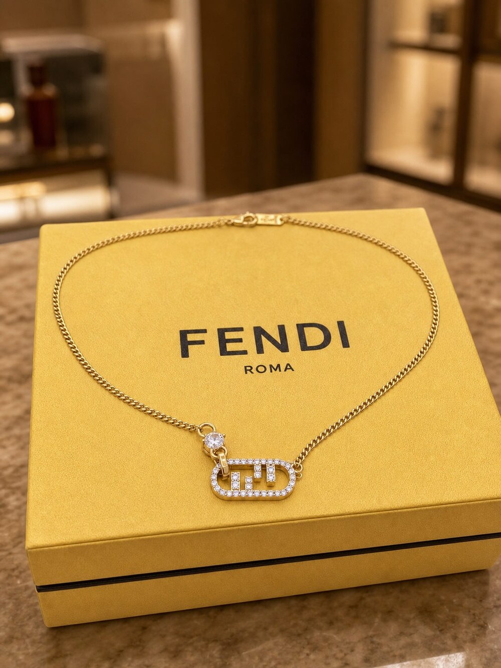 Fendi Modern Designer Necklace Style 2ai | New with Box - Picture 7 of 9